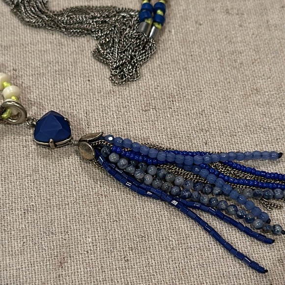 Stella & Dot AZURE Tassel Necklace - Picture 2 of 2